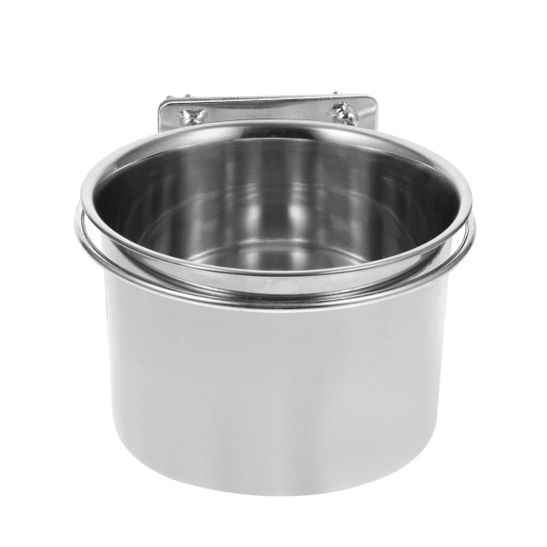 Rustfrit Stål Papegøje Foder Skål Hængende Legetøj Til Papegøje Ara 14cm (sølv) - Stor Størrelse Sølv Silver L