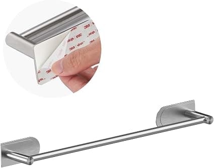 Itsekiinnittyvä pyyheteline - SUS 304 harjattu ruostumaton teräs, 40 cm