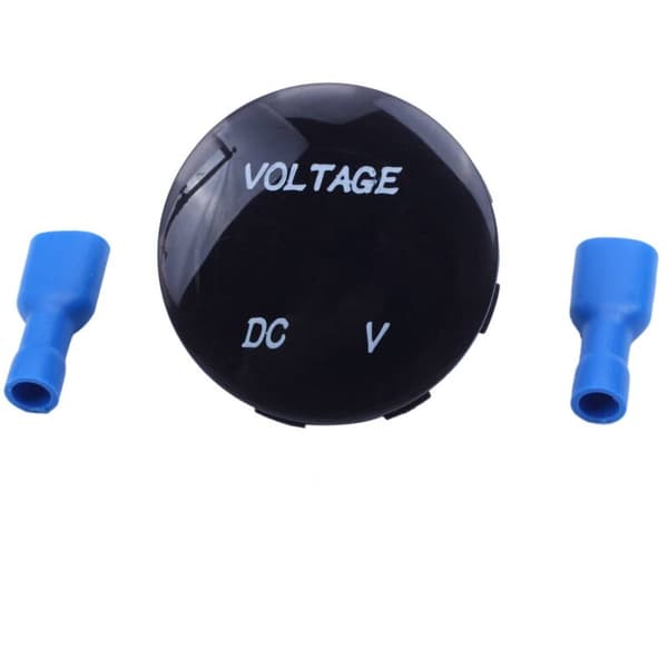 4X 5V-25V DC LED Voltmeter Digital Display Panelmonterad Rund Vattentät Bil Motorcykel