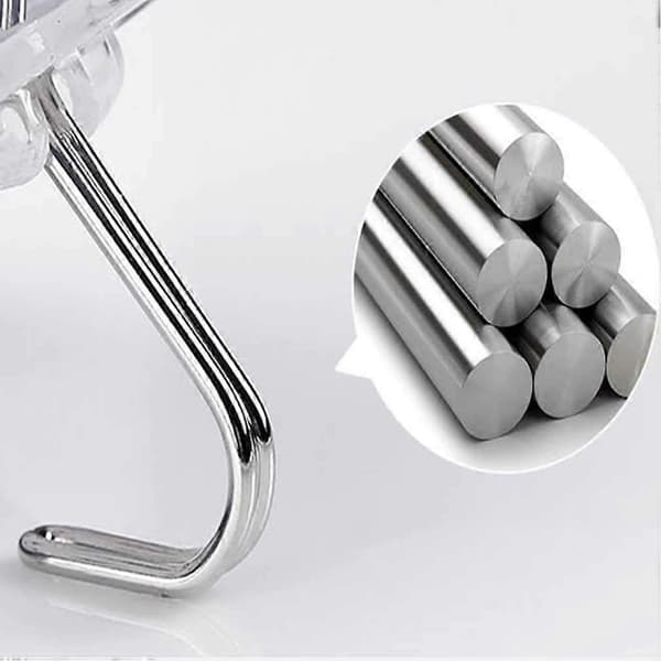 Self-adhesive hooks heavy duty non-slip traceless sticky hooks for kitchen bathroom clothes office ceiling hanger -10-pack
