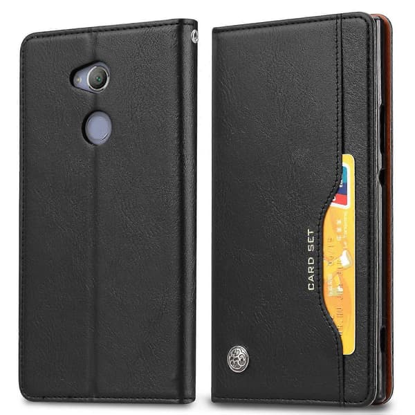 PU Læder Selvabsorberende Pung Etui til Sony Xperia XA2