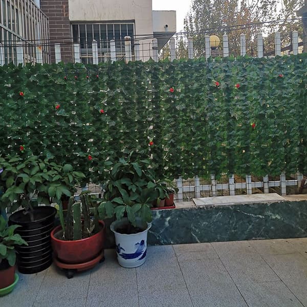 Mørkt melonblad, imiteret hegn balkon dekoration landskab bui