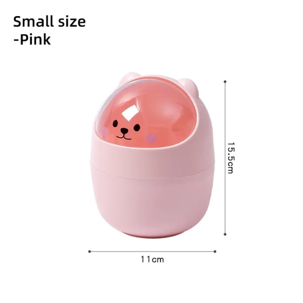 Minibøtte for skrivebord med ristlokk Søt søppelbøtte Benkeplate søppelbeholder Søppelbøtter Liten søppelbøtte for skrivebord Bil O