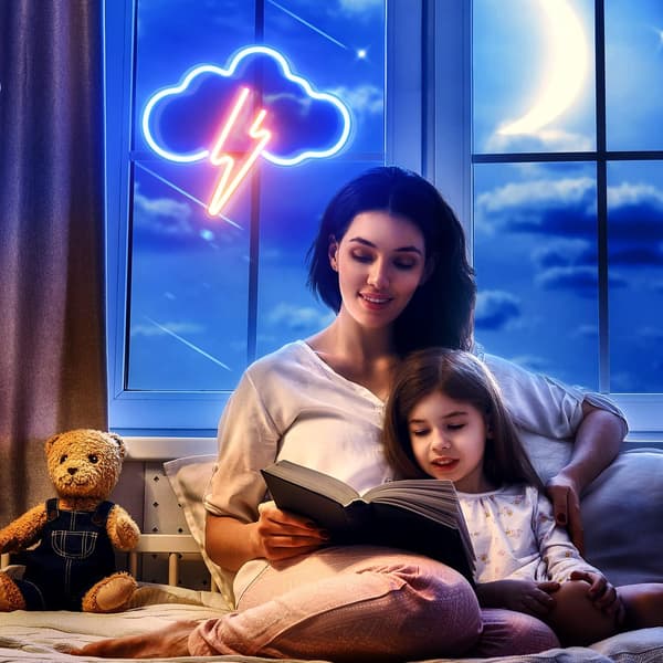 Neon Sign, Acrylic Cloud Lightning LED Neon Light Wall Lamp LED