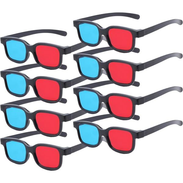 Rød-blå 3D-briller, 3D-briller til visning af 3D-film/spil og billeder i rød-blå formater, kompatible med almindelig computer Moni