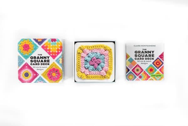 Granny Square Card Deck DIY Hæklemønstersæt, med 50 mix-and-match-designs.