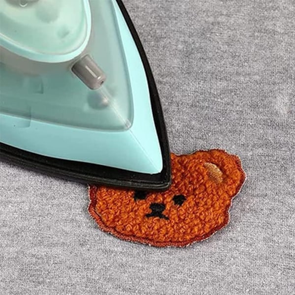 8 kpl Cartoon Bear -laastareita, Karhu-kirjonta Koristeellinen Laastari Applique Rauta- tai Ommeltava Laastari Vaatteille, Reppuihin, Farkkuihin, T-paitoihin, Lippiin