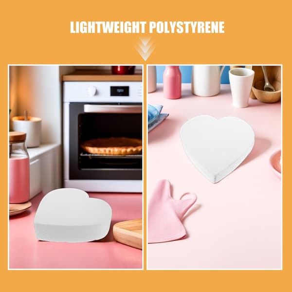 3 stk bryllupskake modell hjerte skumkake dummy display bursdagsdusj dekorasjoner