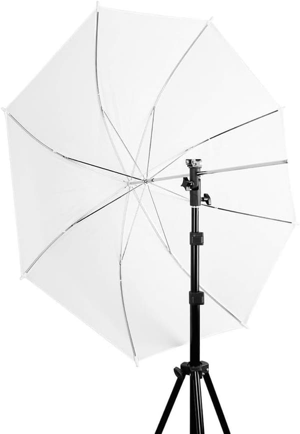 Blitzskinne, blitzholder 3-delt paraplyholder med blitzsko og 1/4\" & 3/8\" tap til lampestativ, blitzenheder