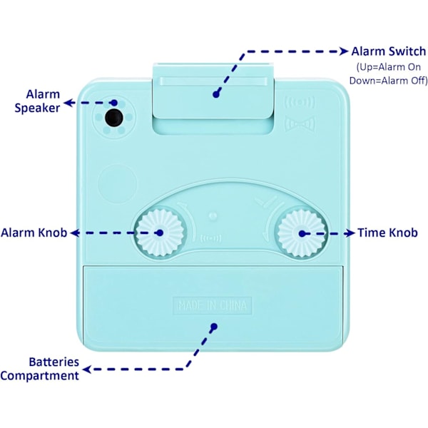 Travel-Packed Analog Alarm Clock, Ultra Small Clock with Snooze and Light Function, Super Silent Non-Ticking, Battery Operated