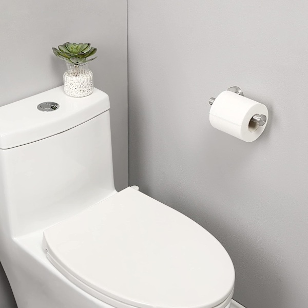 Harjattu nikkeli WC-paperiteline SUS304 ruostumattomasta teräksestä, moderni pyöreä paperirullan pidike seinäkiinnitys WC-paperirullan annostelija