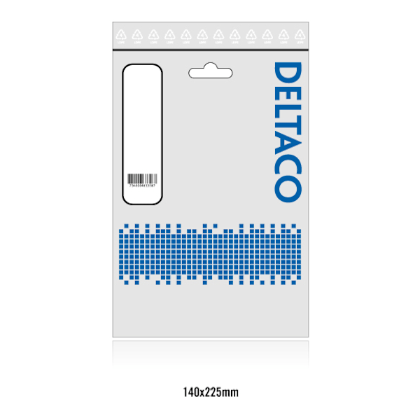 USB 3.2 Gen 1-kabel, Typ C - Typ C, 1m, vit Vit