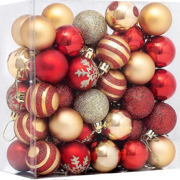 4CM Unbreakable Christmas Tree Balls 50PCS for Tree Decorations Engagements and Parties