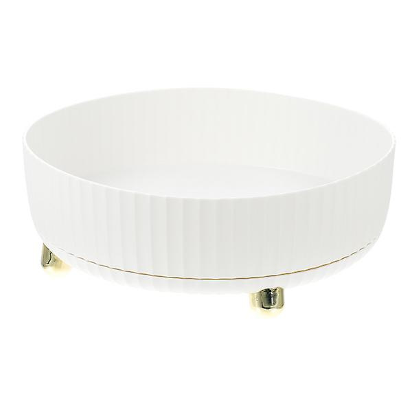 1 stk. Diverse Hylde Roterende Opbevaringsstativ Køkken Organizer Krydderi Stativ Hvid 28X28X10CM White 28X28X10CM
