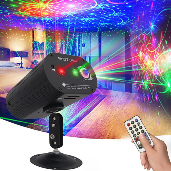 Festlys Disco Light,RGB lydaktivert Disco Ball Light Dj Lights Projektor med fjernkontroll for fester Bursdagsgave Ka