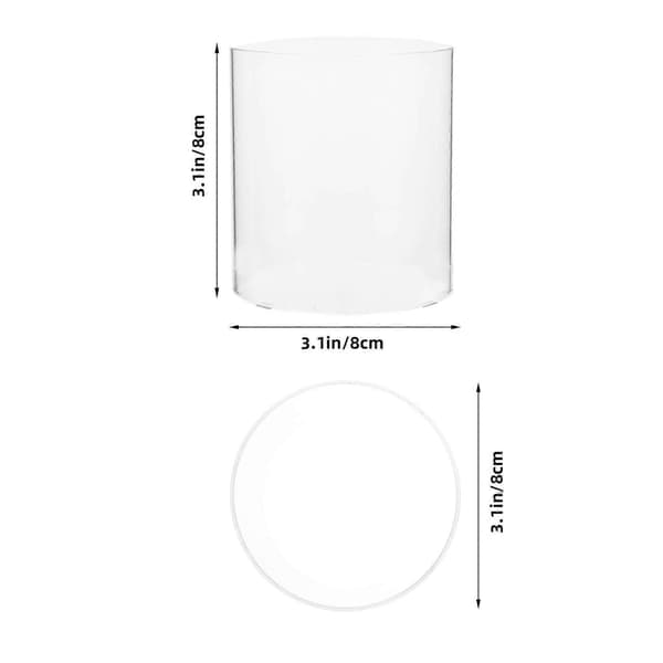 Oil Lamp Chimney Replacement Kerosene Lamp Shade Chimney Windproof Screen (M)