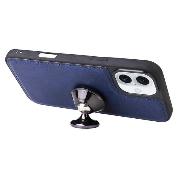 Kompatibel med iPhone, iPhone 16 Plus Skal PU Läder 2 i 1 Plånboksfodral Magnetiskt Avtagbart Blå Blue