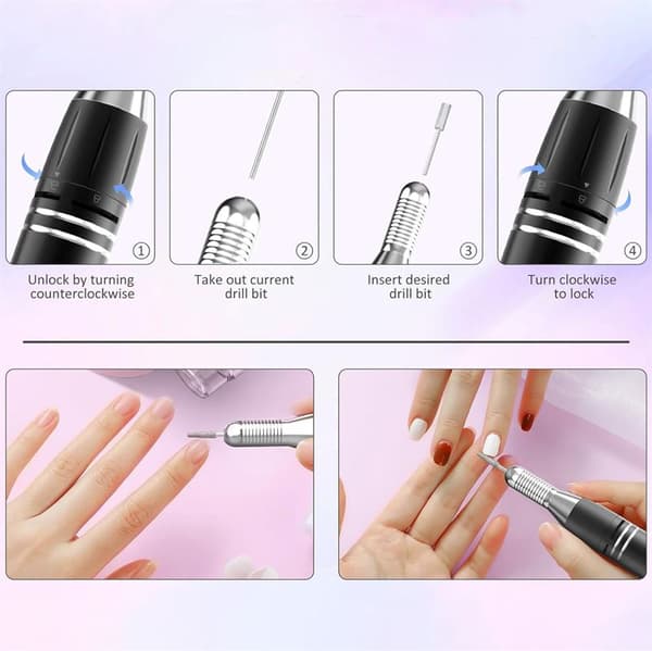 UNIQ Pro Wizard elektrisk nagelfil (35 000 varv/min)[ht]