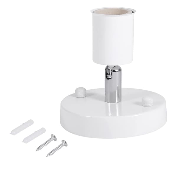E27 Ceiling Lamp Socket, 180 Degree Rotation, Modern Adjustable Swivel Ceiling Light, Wall Socket Base, White