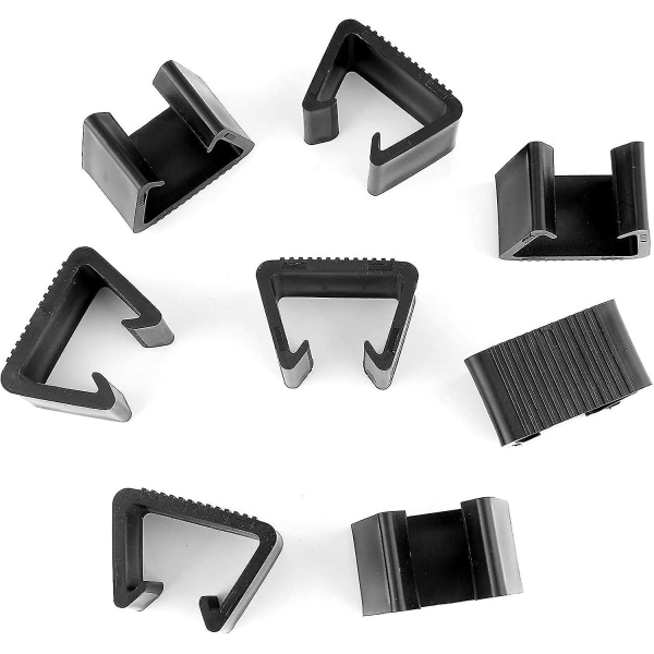 8 stk. Flettet Møbelklips Plastik Rattan Sofa Klips Kombination Sofa Justering Connector Fastgørelsesklips Udendørs Terrasse (sort, 6.5*3.8*4.2cm)