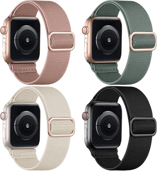 4-pack remmar kompatibla med Apple Watch 41mm 38mm 40mm Kvinnor Mig