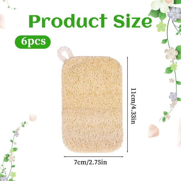 10-pack Natural Dish Sponge Loofah Sponge Compostable Natural Loofah Sponge for Kitchen
