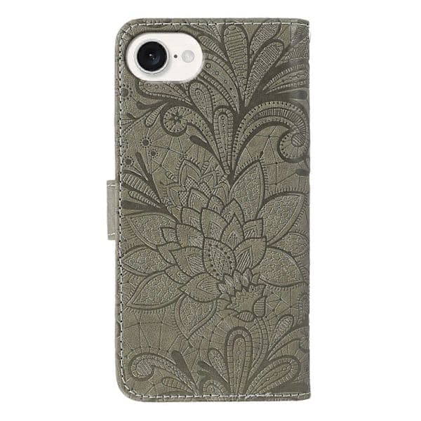 Etui til iPhone 16e Blondeblomster PU Læder Flip Pung Etui