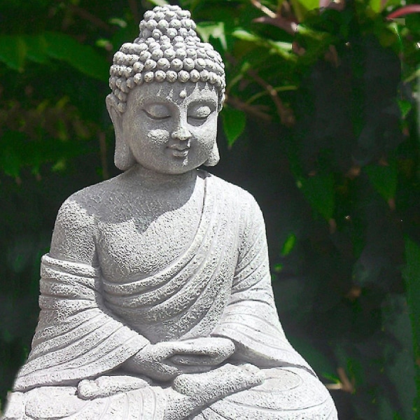 Vintage Garden Buddha Staty Inomhus Utomhus Trädgård Buddism Figur Skulptur Heminredning Ornament