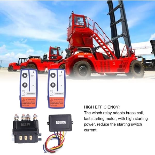 12V 250A Winch Relay Kit with Remote Control Contactor Switch for Industrial Vehicles