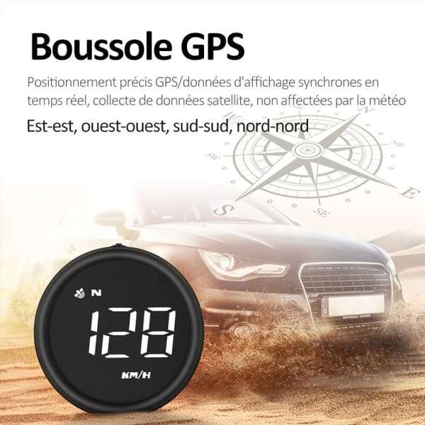 2 pcs Universal Car HUD Heads Up Display GPS Speedometer with Spe