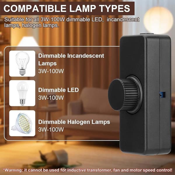 Adjustable LED Dimmer 220V Light Switch Lighting Control 220V-240V 100W Wall Mounted Push Button Dimmer Switch Controller 80*33*35MM