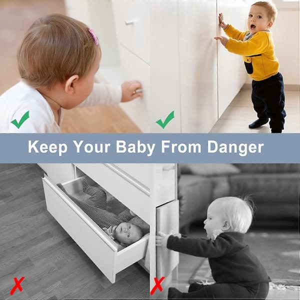 Cabinet Safety, 12 lås + 3 nycklar barnsäkerhet dörrlås för skåp