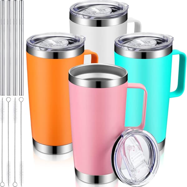 4 stk. 20 oz isolerede rejsefarver Bright Colors
