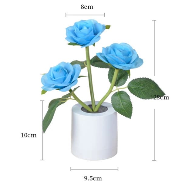 LED Rose Lampe Skrivebordslampe ROSA pink