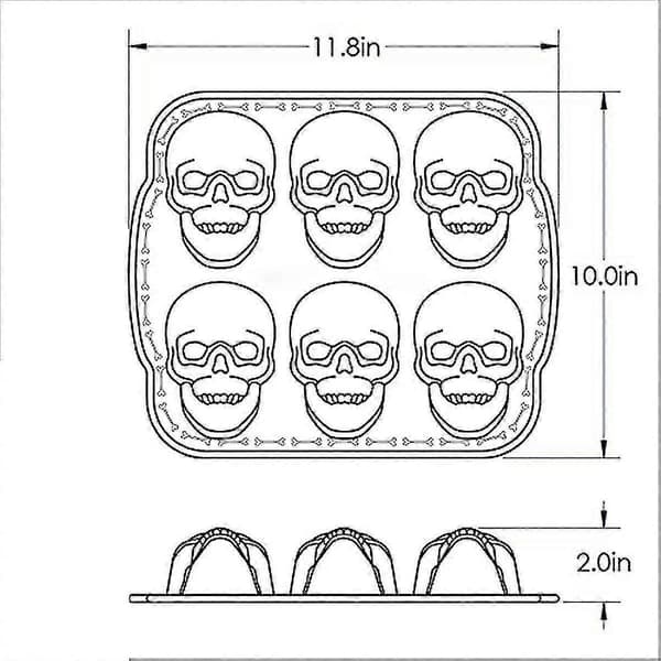 Ware Halloween Bakform, Spöklik Skalle Cakelet Form, Brons-yujia