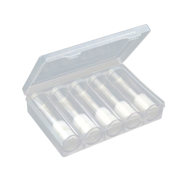 6 st genomskinligt stativ Myntrullar Omslag Case Myntbehållare Plast Myntrör 6st 6pcs