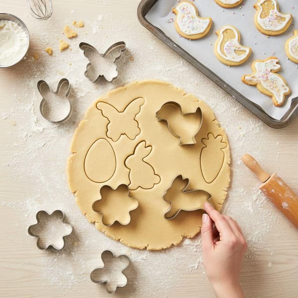 8-delt påskekakeformsett - Kakeform i rustfritt stål for baking og fondant 8 stk 8pcs