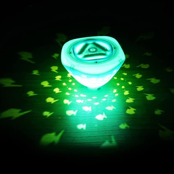 Floating Pool Lights, LED Fish Projector Lights, Battery Operated Multi-Color Lights, Fun Pool