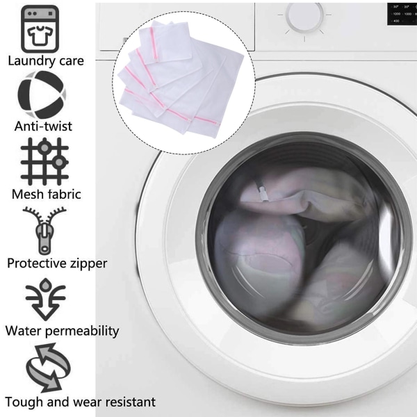 5 st Strumpor Tvättpåsar Tvätt Tvätt Tvätt Net Tvätt Tvättpåsar Kat Tvättpåse Tvätt Tvätt Tvätt Pink 60x50cm