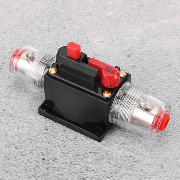 Car Truck Audio Amplifier Reset Switch Fuse Holder Accessories DC 12-24V 30A