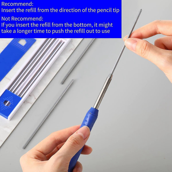 5 pakker Silver Streak Welders blyantsæt med hårdmetal skriveværktøj Solid markør Metalmarkeringsværktøj