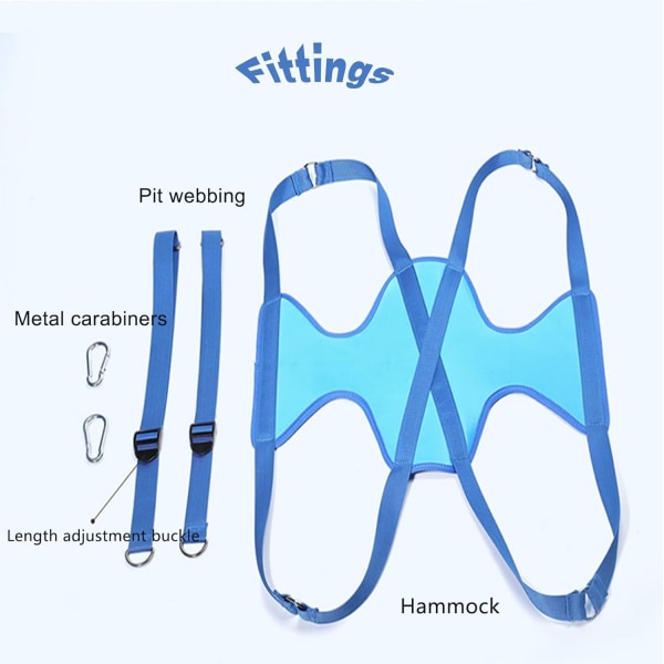 Dog and Cat Grooming Hammock, Tabletop Grooming Nail Trimming Harness, Suitable for Small and Medium-Sized Cats and Dogs.Blue(M)