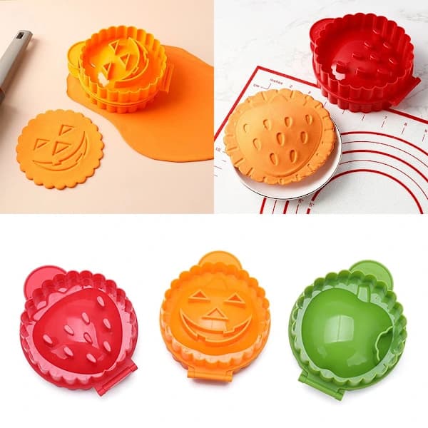 3 pcs Molds Halloween Pumpkin Apple Molds