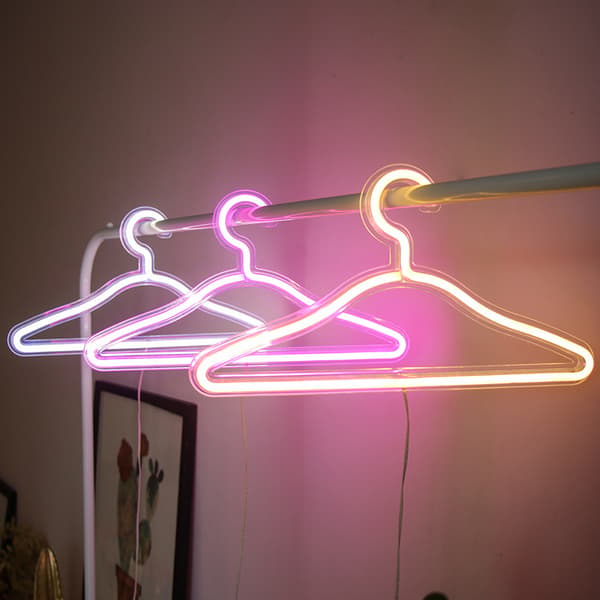 3 stk. neonlys, LED-bøjle neonlysskilt USB-strøm