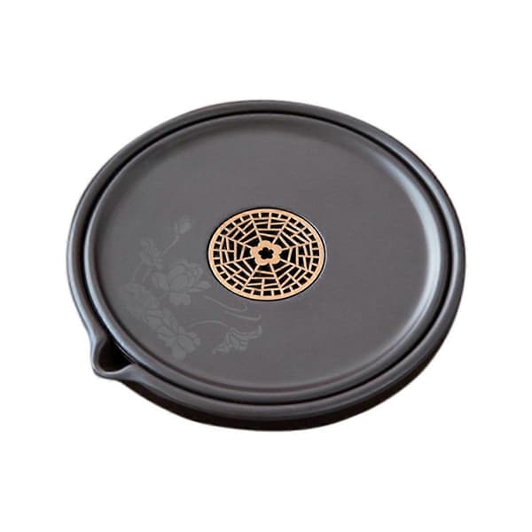 Retro Bakelite Tea Tray with Trivet - Drying Foam Table for Tea Accessories, Kettle Pad, Storage Etc.