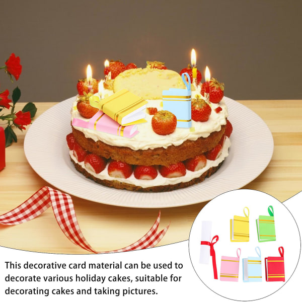 1 Sett Ufullstendig Kake Topper Unik Kakedekorasjonsmaterialer Cupcake Ornamenter 8X6X0.2cm 8X6X0.2cm