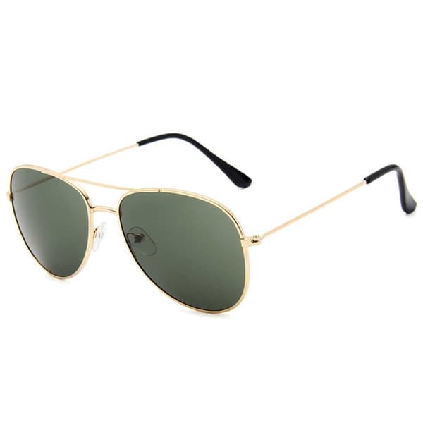 Pilot Sunglasses Women Gold Green