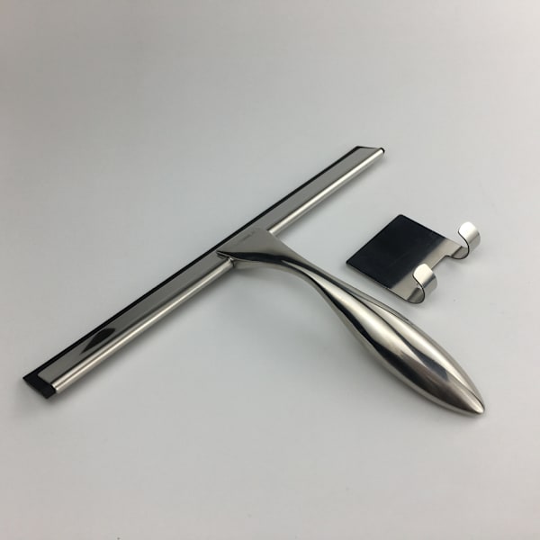 Duschsqueegee, Allround med krok för duschglasdörrar, fönster, speglar, kakel och bilglas, 10 tum