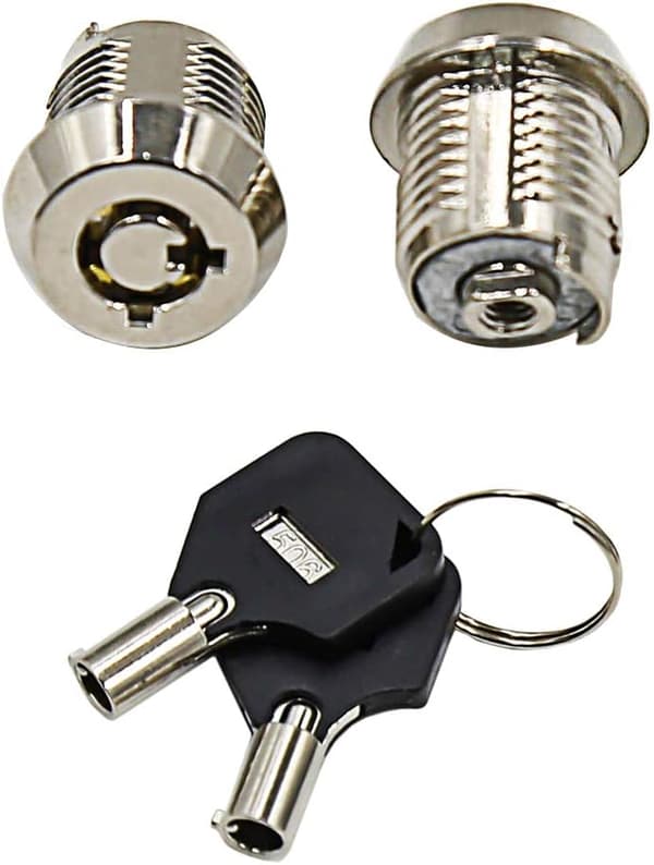 Rörformigt kamcylinderlås, kromfinish Silver Dia. 12mm/0.47"