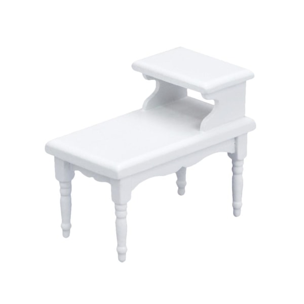 Retro Heminredning Småhustillbehör Vertikalt tebord Modell Småhusdekor Minihusmöbler White 6.3X5.2X3.5CM